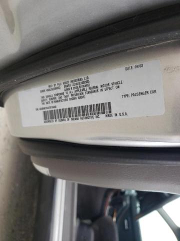 Photo 10 from auction – 2004 SUBARU LEGACY OUT with VIN 4S3BH675447619493