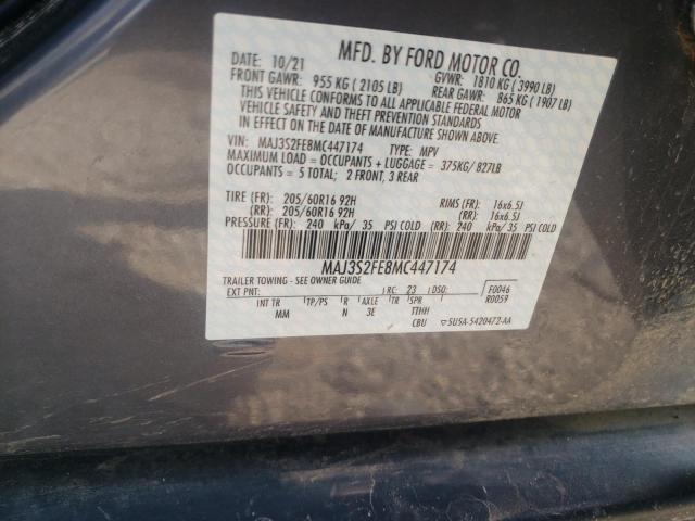 Photo 10 from auction – 2021 FORD ECOSPORT S with VIN MAJ3S2FE8MC447174