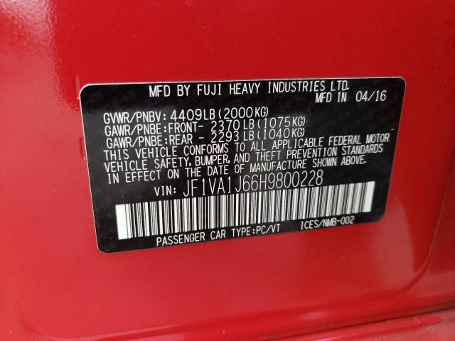 Photo 10 from auction – 2017 SUBARU WRX LIMITE with VIN JF1VA1J66H9800228