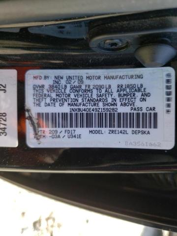 Photo 10 from auction – 2009 TOYOTA COROLLA BA with VIN 1NXBU40E49Z159282