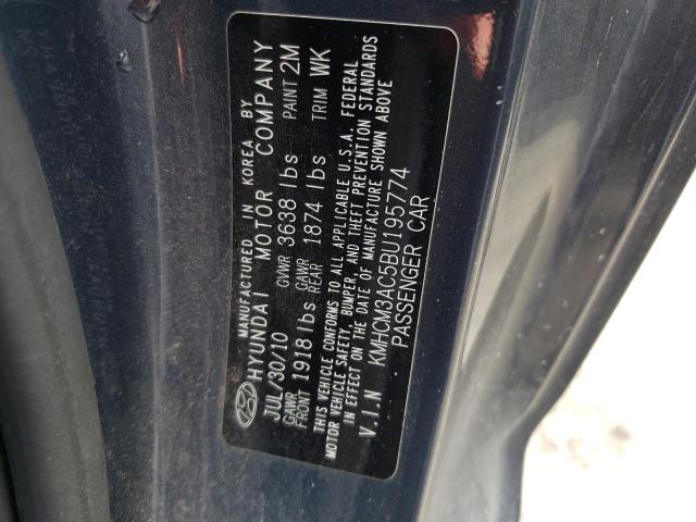 Photo 10 from auction – 2011 HYUNDAI ACCENT with VIN KMHCM3AC5BU195774