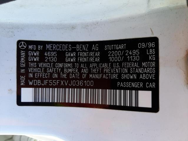 Photo 10 from auction – 1997 MERCEDES-BENZ E-CLASS with VIN WDBJF55FXVJ036100