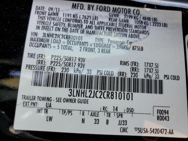 Photo 10 from auction – 2012 LINCOLN MKZ with VIN 3LNHL2JC2CR810101