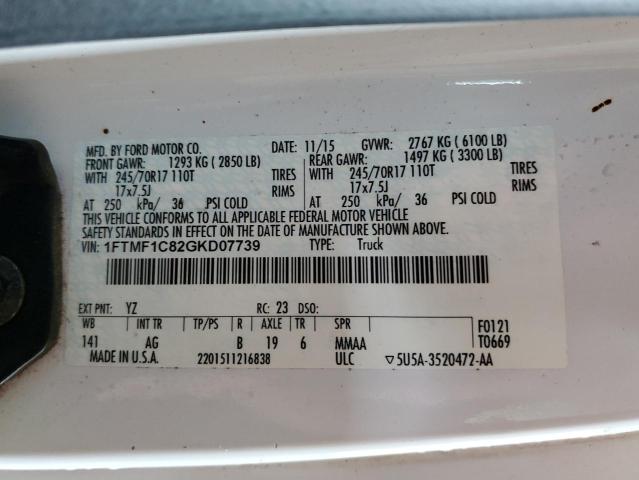 Photo 10 from auction – 2016 FORD F150 with VIN 1FTMF1C82GKD07739