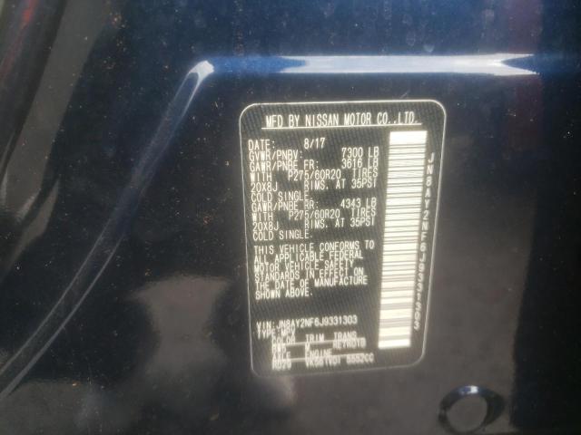 Photo 10 from auction – 2018 NISSAN ARMADA PLA with VIN JN8AY2NF6J9331303