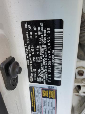 Foto 10 de la subasta – 2012 KIA OPTIMA EX con VIN 5XXGN4A70CG053108