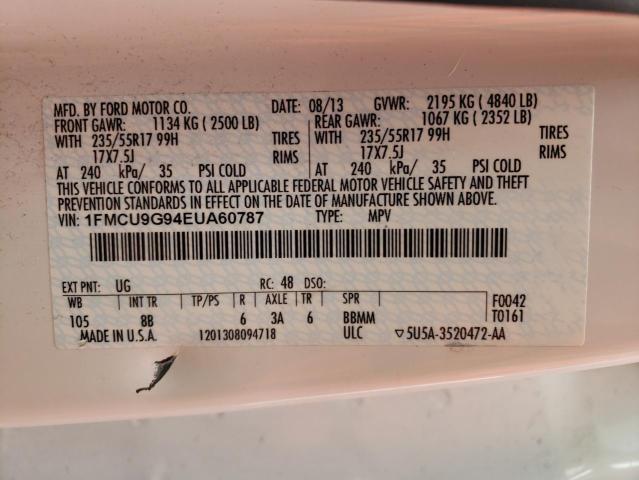 Photo 10 from auction – 2014 FORD ESCAPE SE with VIN 1FMCU9G94EUA60787