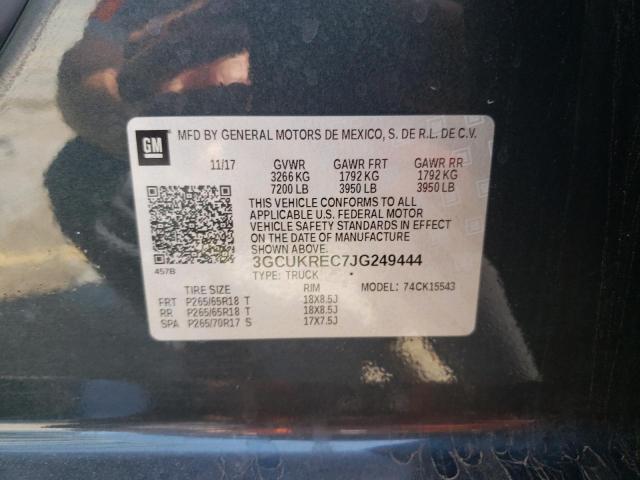 Photo 10 from auction – 2018 CHEVROLET SILVERADO with VIN 3GCUKREC7JG249444