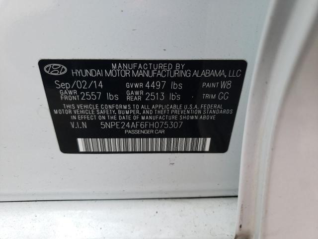 Photo 10 from auction – 2015 HYUNDAI SONATA SE with VIN 5NPE24AF6FH075307