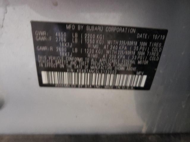 Photo 10 from auction – 2020 SUBARU OUTBACK LI with VIN 4S4BTANC5L3132002
