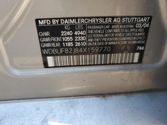 Photo 10 from auction – 2004 MERCEDES-BENZ E 320 4MAT with VIN WDBUF82J84X159770