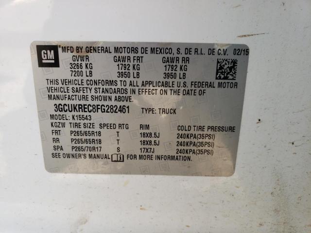 Photo 10 from auction – 2015 CHEVROLET SILVERADO with VIN 3GCUKREC8FG282461