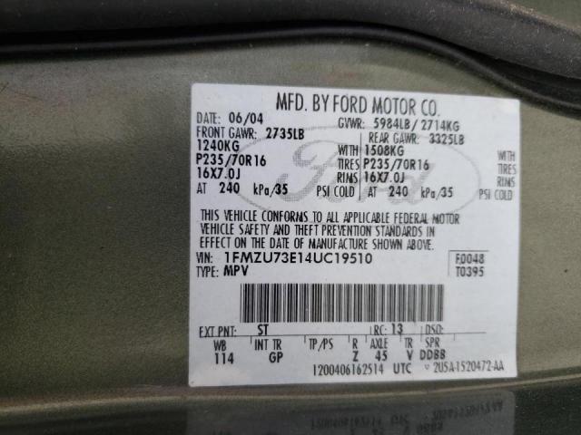 Photo 10 from auction – 2004 FORD EXPLORER X with VIN 1FMZU73E14UC19510