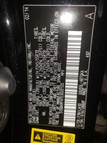 Photo 10 from auction – 2014 TOYOTA HIGHLANDER with VIN 5TDDKRFH7ES020120