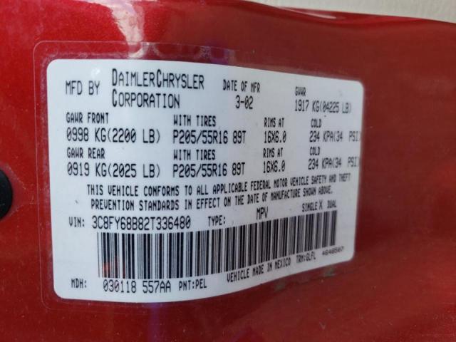 Photo 10 from auction – 2002 CHRYSLER PT CRUISER with VIN 3C8FY68B82T336480