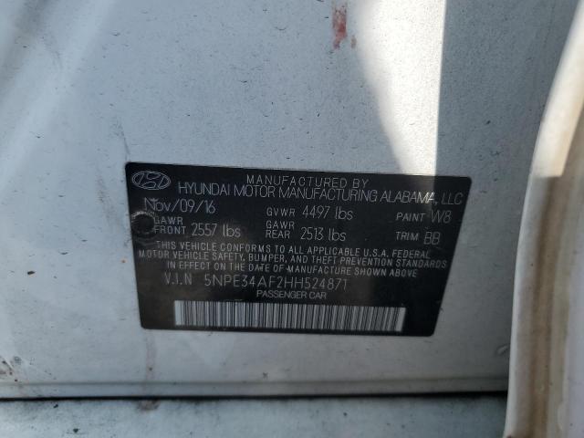 Photo 10 from auction – 2017 HYUNDAI SONATA SPO with VIN 5NPE34AF2HH524871