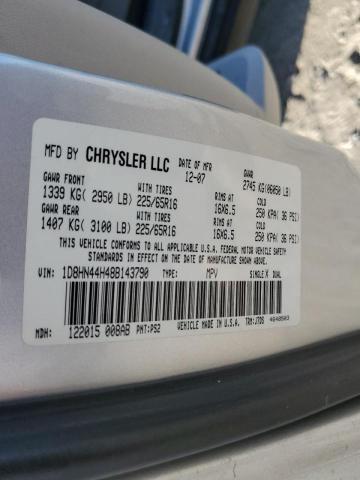 Photo 10 from auction – 2008 DODGE GRAND CARA with VIN 1D8HN44H48B143790