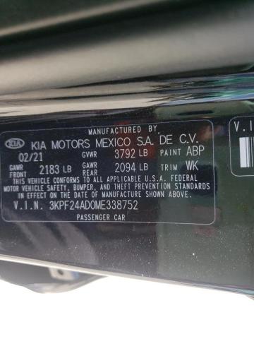 Photo 10 from auction – 2021 KIA FORTE FE with VIN 3KPF24AD0ME338752