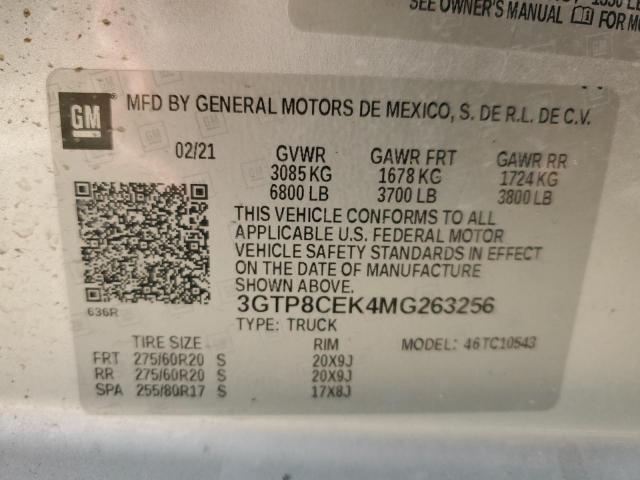 Photo 10 from auction – 2021 GMC SIERRA C15 with VIN 3GTP8CEK4MG263256