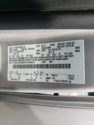 Photo 10 from auction – 2015 FORD ESCAPE SE with VIN 1FMCU0GX8FUC55531