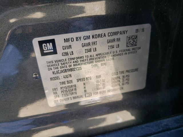 Photo 10 from auction – 2017 BUICK ENCORE PRE with VIN KL4CJASB1HB021335