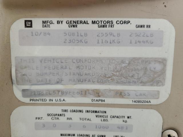 Photo 10 from auction – 1985 CADILLAC ELDORADO with VIN 1G6EL5789FE611424