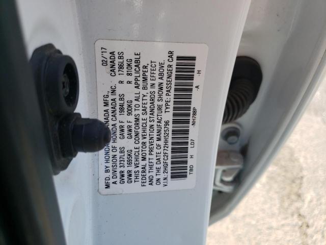 Photo 10 from auction – 2017 HONDA CIVIC EX with VIN 2HGFC2F72HH525796