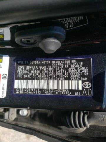 Photo 10 from auction – 2018 TOYOTA COROLLA L with VIN 2T1BURHE6JC098184