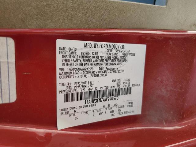 Photo 10 from auction – 2010 FORD FOCUS S with VIN 1FAHP3EN7AW290570