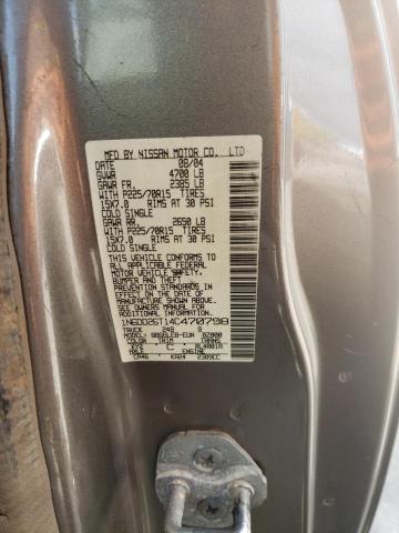 Photo 10 from auction – 2004 NISSAN FRONTIER K with VIN 1N6DD26T14C470798
