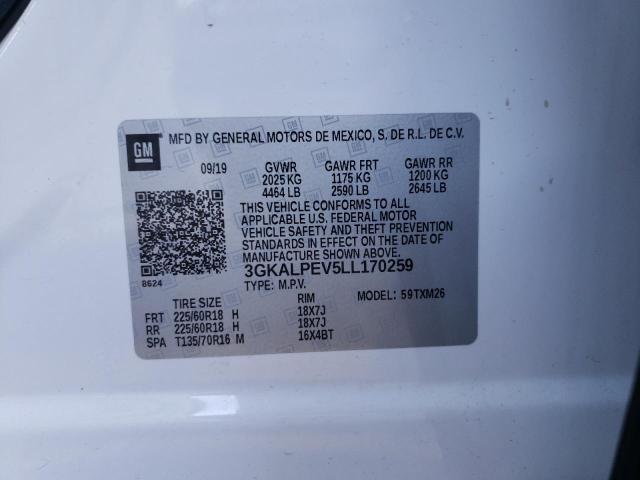 Photo 10 from auction – 2020 GMC TERRAIN SL with VIN 3GKALPEV5LL170259