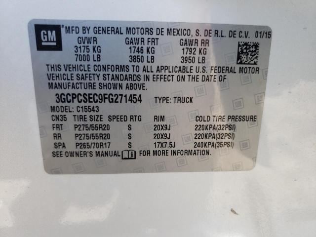 Photo 10 from auction – 2015 CHEVROLET SILVERADO with VIN 3GCPCSEC9FG271454