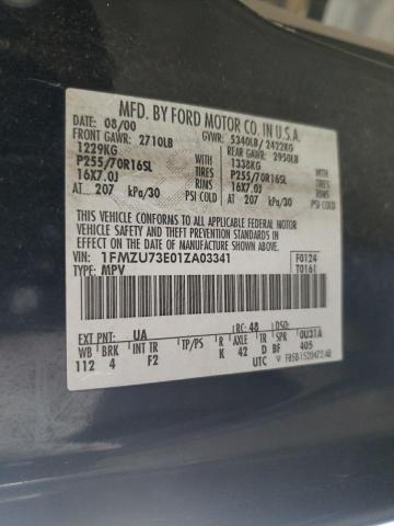 Photo 10 from auction – 2001 FORD EXPLORER X with VIN 1FMZU73E01ZA03341