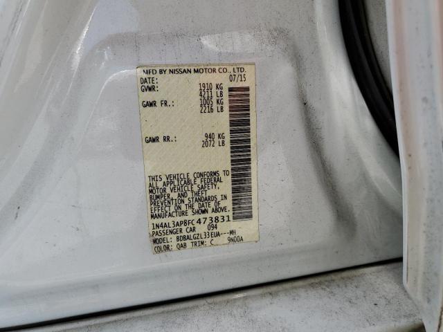 Photo 10 from auction – 2015 NISSAN ALTIMA 2.5 with VIN 1N4AL3AP8FC473831