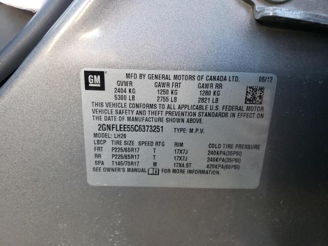 Photo 10 from auction – 2012 CHEVROLET EQUINOX LT with VIN 2GNFLEE55C6373251