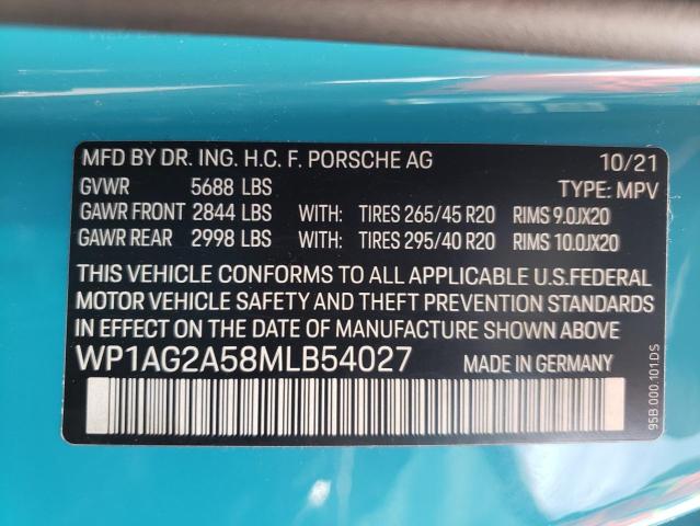 Foto 10 de la subasta – 2021 PORSCHE MACAN GTS con VIN WP1AG2A58MLB54027