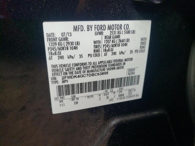 Photo 10 from auction – 2013 FORD EDGE SE with VIN 2FMDK4GC7DBC63895