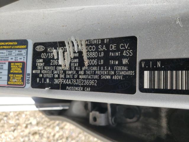 Photo 10 from auction – 2018 KIA FORTE LX with VIN 3KPFK4A78JE236962