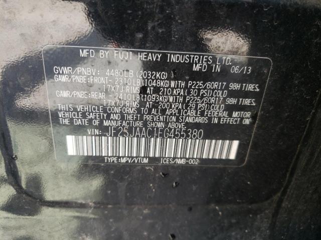 Photo 10 from auction – 2014 SUBARU FORESTER 2 with VIN JF2SJAAC1EG455380