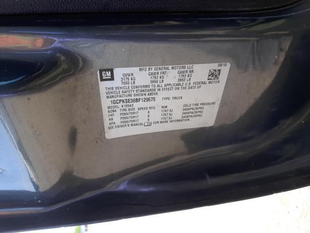 Photo 10 from auction – 2011 CHEVROLET SILVERADO with VIN 1GCPKSE38BF129675