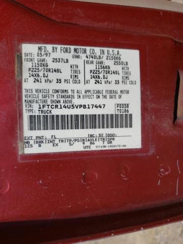 Photo 10 from auction – 1997 FORD RANGER SUP with VIN 1FTCR14U5VPB17447