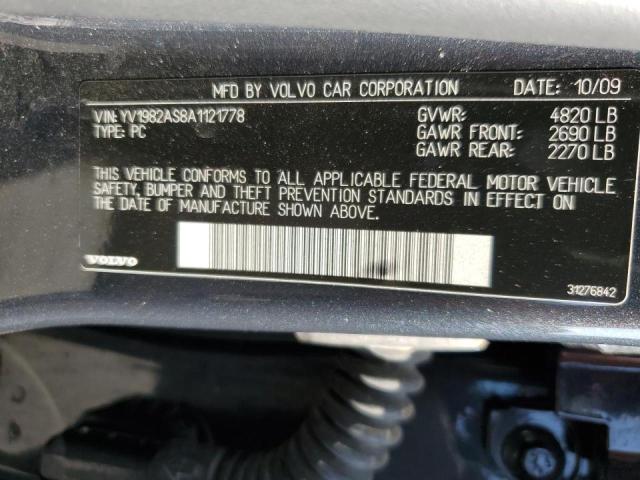 Photo 10 from auction – 2010 VOLVO S80 3.2 with VIN YV1982AS8A1121778