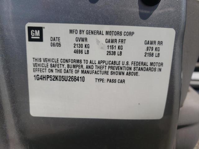 Photo 10 from auction – 2005 BUICK LESABRE CU with VIN 1G4HP52K05U268410