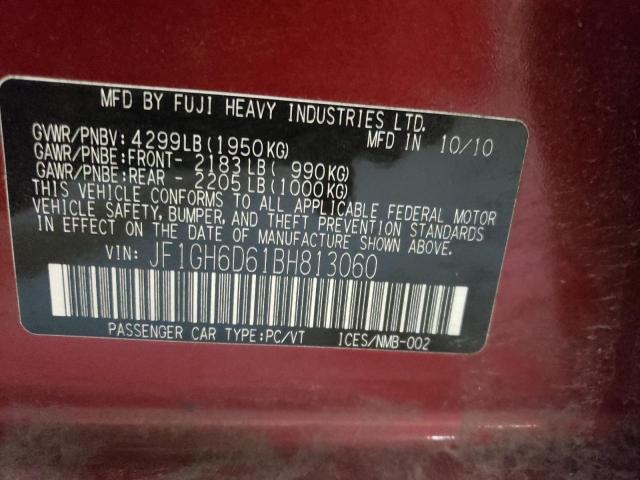 Photo 10 from auction – 2011 SUBARU IMPREZA OU with VIN JF1GH6D61BH813060