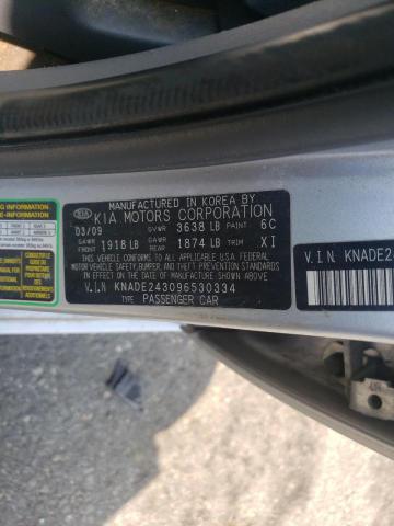 Photo 10 from auction – 2009 KIA RIO 5 SX with VIN KNADE243096530334