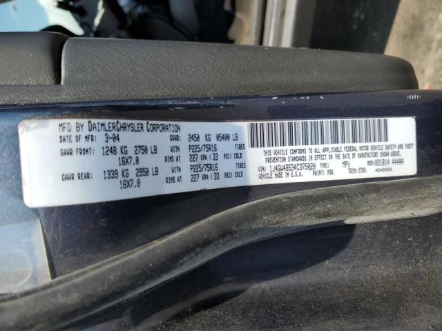 Photo 10 from auction – 2004 JEEP GRAND CHER with VIN 1J4GW48S34C375020