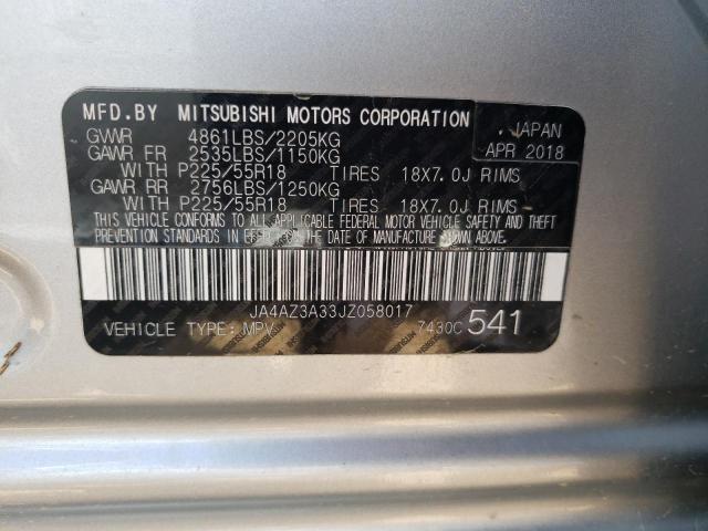 Photo 10 from auction – 2018 MITSUBISHI OUTLANDER with VIN JA4AZ3A33JZ058017