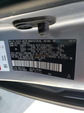 Photo 10 from auction – 2012 TOYOTA SIENNA XLE with VIN 5TDYK3DCXCS201361