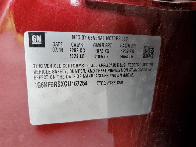 Photo 10 from auction – 2016 CADILLAC CT6 PREMIU with VIN 1G6KF5RSXGU167254