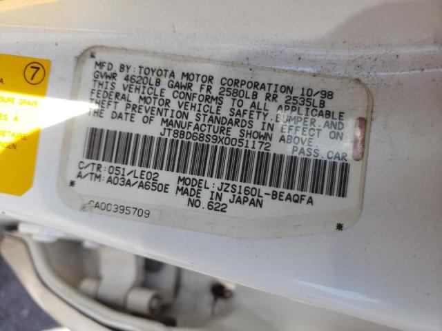 Photo 10 from auction – 1999 LEXUS GS 300 with VIN JT8BD68S9X0051172